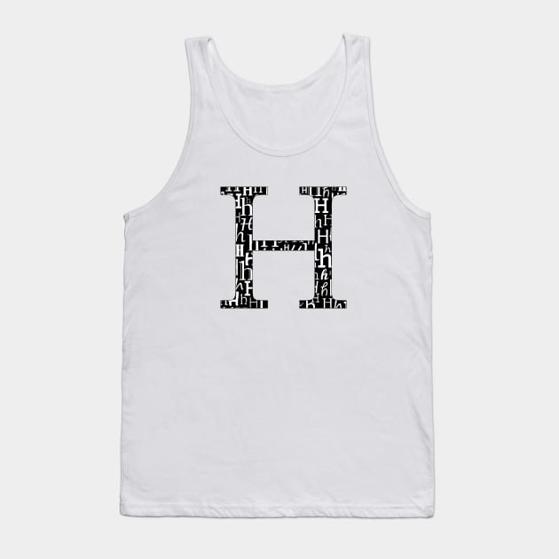 H Filled - Typography Tank Top by gillianembers